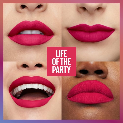 MAYBELLINE LIPPENSTIFT SUPERSTAY 24H SUPER MATTE INK - LIFE OF THE PARTY - Bild 4 von 7