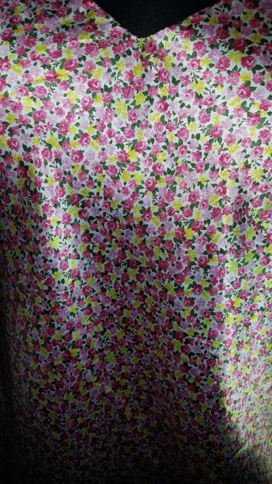 Chemise Aqua Blues para mujer talla 5 rosa verde amarillo floral Foto 3 de 4