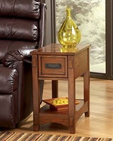 Signature Design By Ashley Contemporary Brown Living Room Chairside End Table , on sale Signature Design By Ashley Contemporary Brown Living Room Chairside End Table , on sale