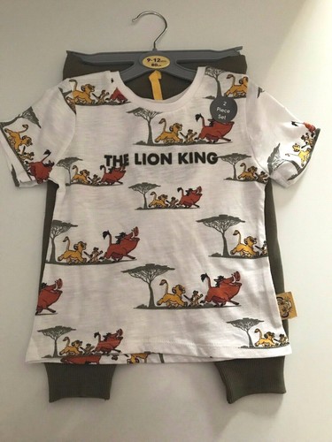 Nueva Marca Disney primark Rey León Bebé Ropa realizar un seguimiento de la  parte inferior y T-Shirt | eBay