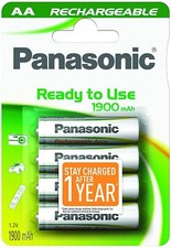 4 PANASONIC 1900 mAh AA Rechargeable READY TO USE Batteries Longest EXP Battery 2.92 per battery