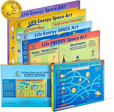 LESA Write and Wipe puzzle Mats Preschool Learning 16''x11'' with 5 mats