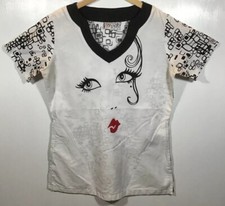 Art Deco Scrub Top womens size XS Extra-Small UA Scrubs great gatsby please read