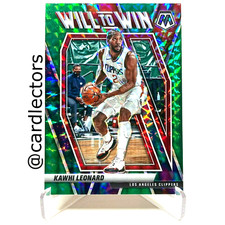 2020-21 Panini Mosaic Basketball KAWHI LEONARD Will to Win #3 Green PRIZM Insert