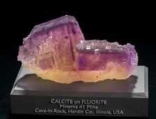 Phantom Fluorite with Calcite from Minerva #1 Mine in Illinois