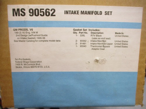 Fel-Pro MS90562 Intake Manifold Gasket Set For 1995-1999 GM 3.1L-V6 - Picture 6 of 7