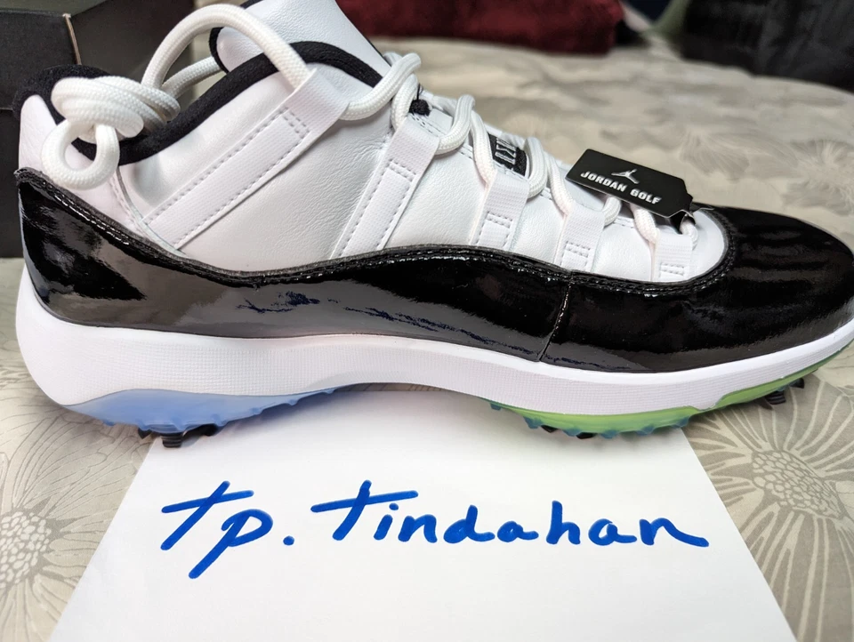 Nike Air Jordan XI 11 Low Golf Concord Blanco Negro AQ0963-101 Talla 10 Foto 4 de 4