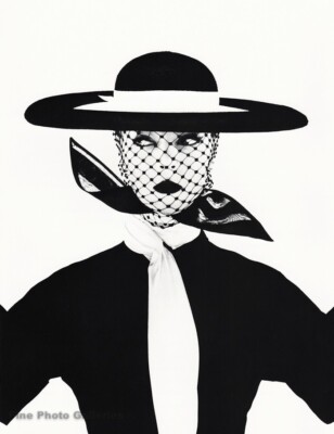 1950/60 Vintage IRVING PENN Vogue Female Fashion Hat NYC Large Photo Gravure Art