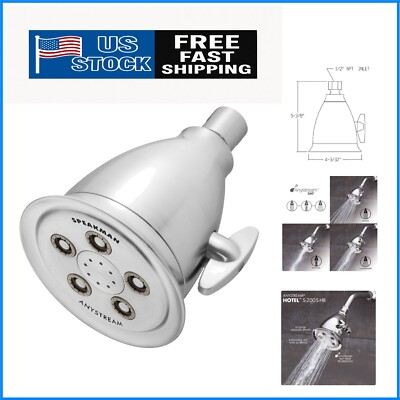 #ad #ad Contemporary Brushed Chrome High Pressure Shower Head Self Cleaning Design $98.99