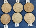Lot of six (6) Morgan Silver Dollar (90% silver) - no reserve