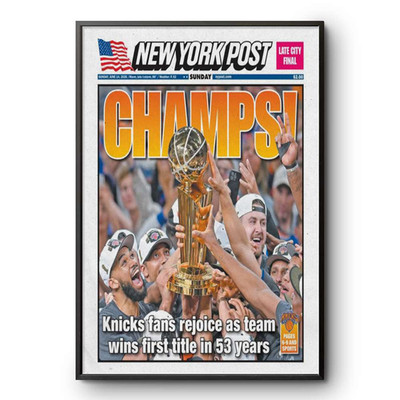 New York Knicks 2026 NBA Champions New York Post Newspaper Front Page June 14 20