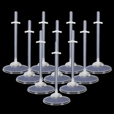10 Pcs Doll Stands Display Holder for 11.5 Inch Dolls White Transparent Model