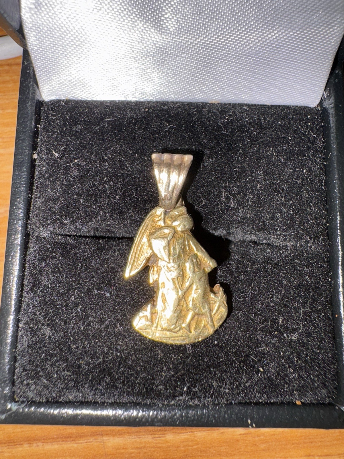 SOLID 18K YELLOW GOLD SAINT MICHAEL ARCHANGEL Pen… - image 2