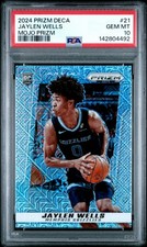 Jaylen Wells PSA 10 2024-25 Panini Prizm Deca /25 Mojo Rookie RC #21 Gem Mint