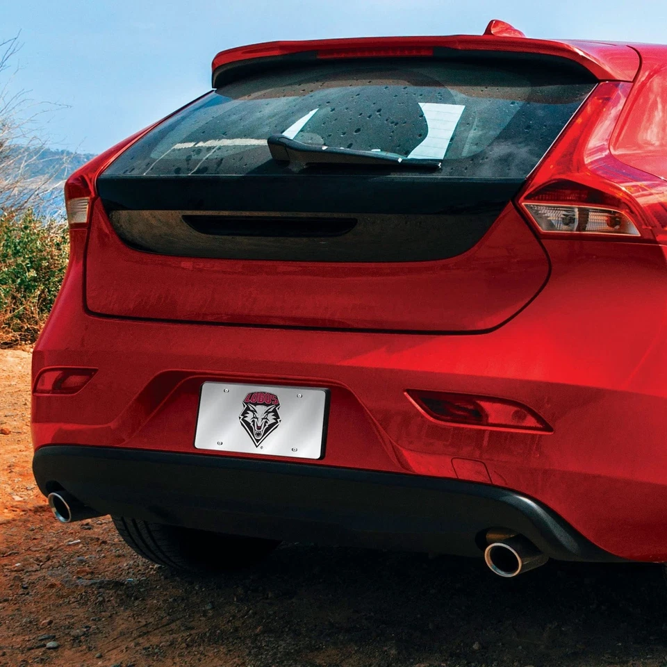 Universidad de Nuevo México Lobos Premium Etiqueta Corte Láser Matrícula, Espejada... Foto 3 de 4