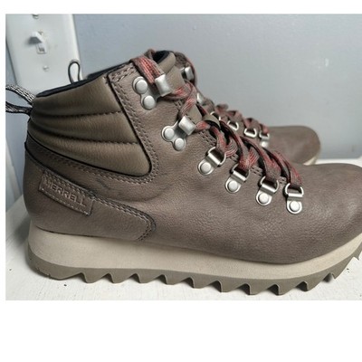 Merrell Alpine Hiker Womens Boots Brown Leather Hiking Shoes J003774 Size 9