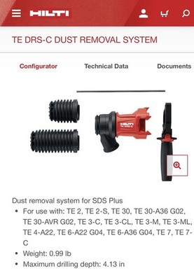 Hilti TE DRS-C DUST REMOVAL SYSTEM
