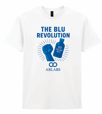 THE BLU REVOLUTION T-Shirt | Ablabs Methylene Blue Graphic T-Shirt S/M/L/XL/XXL
