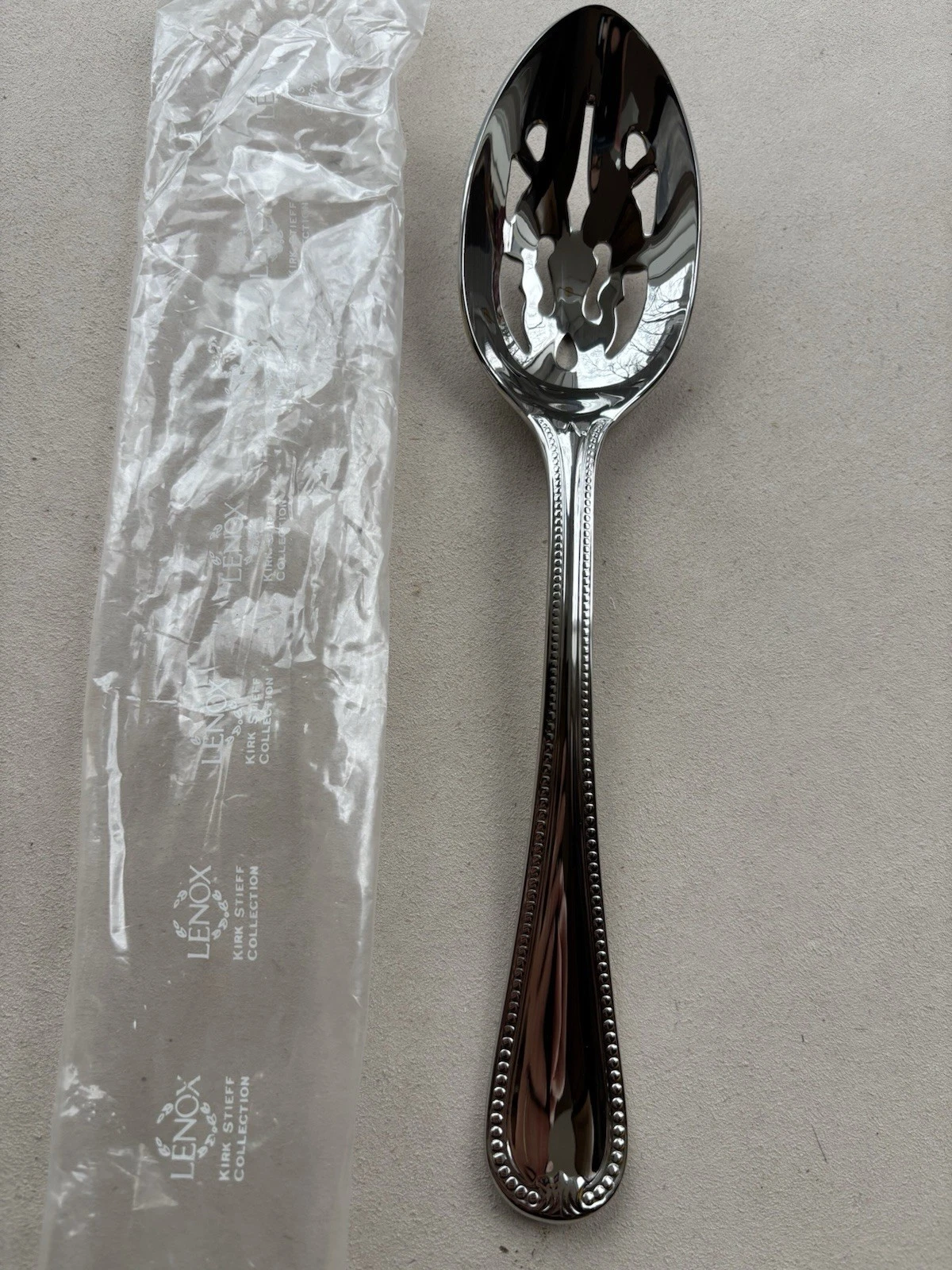Lenox - VINTAGE JEWEL - pierced tablespoon (serving spoon) - NEW