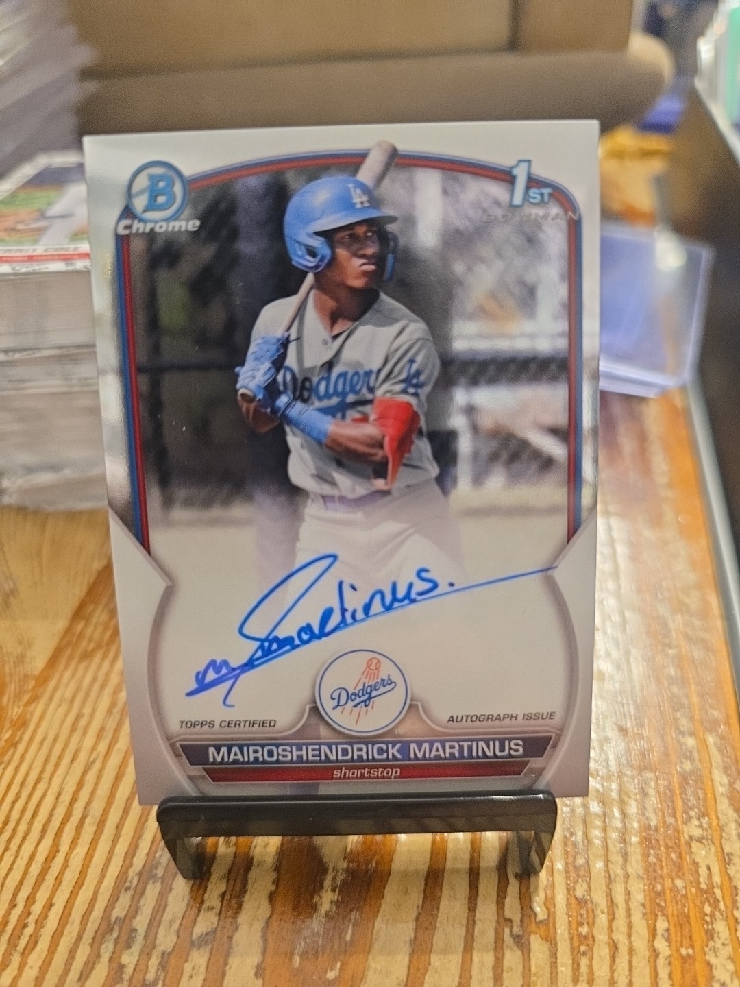 2023 Bowman Chrome Prospect Autographs Mairoshendrick Martinus #CPA-MMA (AU, RC)