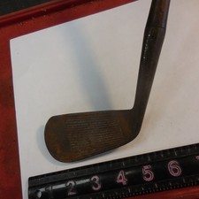 Antique Vintage RH Gene Sarazen Hickory Wood Shaft Golf Club Midiron 39"