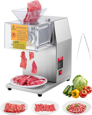 850W Meat Slicer, Commercial Meat Cutting Machine, Stainless Steel, 5 Mm Thickne