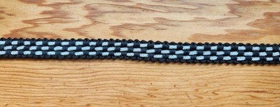 1/2'' Woven Trim, Black/Silver, 5 yd  (10 & 15yd cuts also available. Inquire $$)