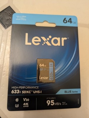 BRAND NEW! NIP Lexar 64GB High-Performance 800x UHS-I SDXC Class 10 Memory Card