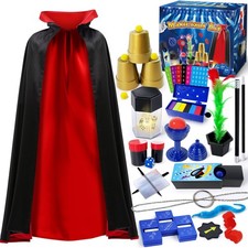 Magic Kit, Magic Set with Magician Costume for Kids Age 6-8, Magic Tricks for...