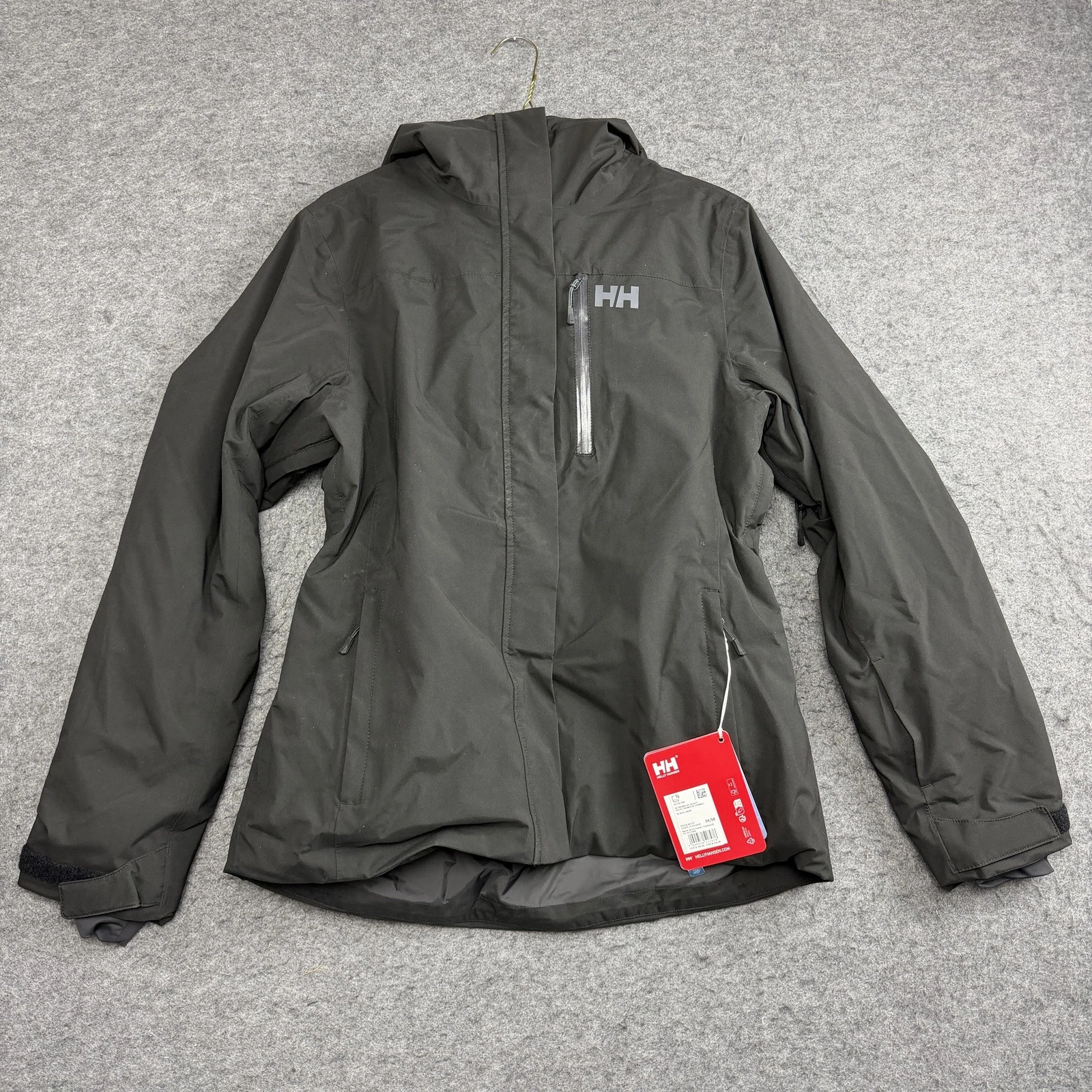 Helly Hansen W Snowplay Jacket Womens Medium Ski Snow Outdoor Coat Hooded Black