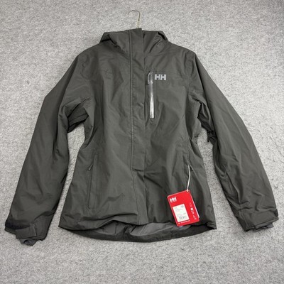 Helly Hansen W Snowplay Jacket Womens Medium Ski Snow Outdoor Coat Hooded Black