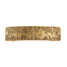 Hair Clip Large Hand Crafted Metal Barrette French Hair Clip Vintage Retro Fores
