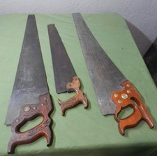 Antique Disston Handsaw Vintage D 8 Thumbhole D 23 Tate small Hand Saw Old Saw