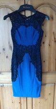 Lipsy Blue lace detail size 6 Bodycon dress
