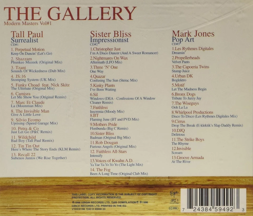Various The Gallery: Modern..Vol.1 (CD) (UK IMPORT) - Image 2 of 2