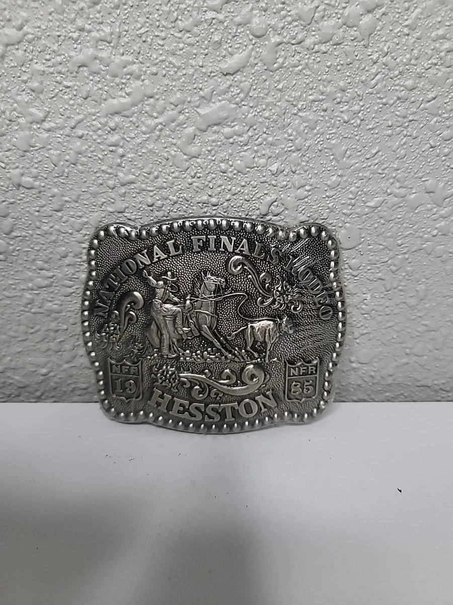 Boucle De Ceinture De Rodéo Vintage Hesston 1989 - National Finals Rodeo (NFR) - Métal