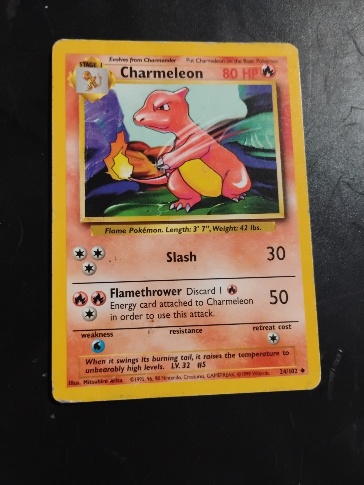 Charmeleon Base Set 24/102 - Original 1999 WOTC Uncommon - EXC LP