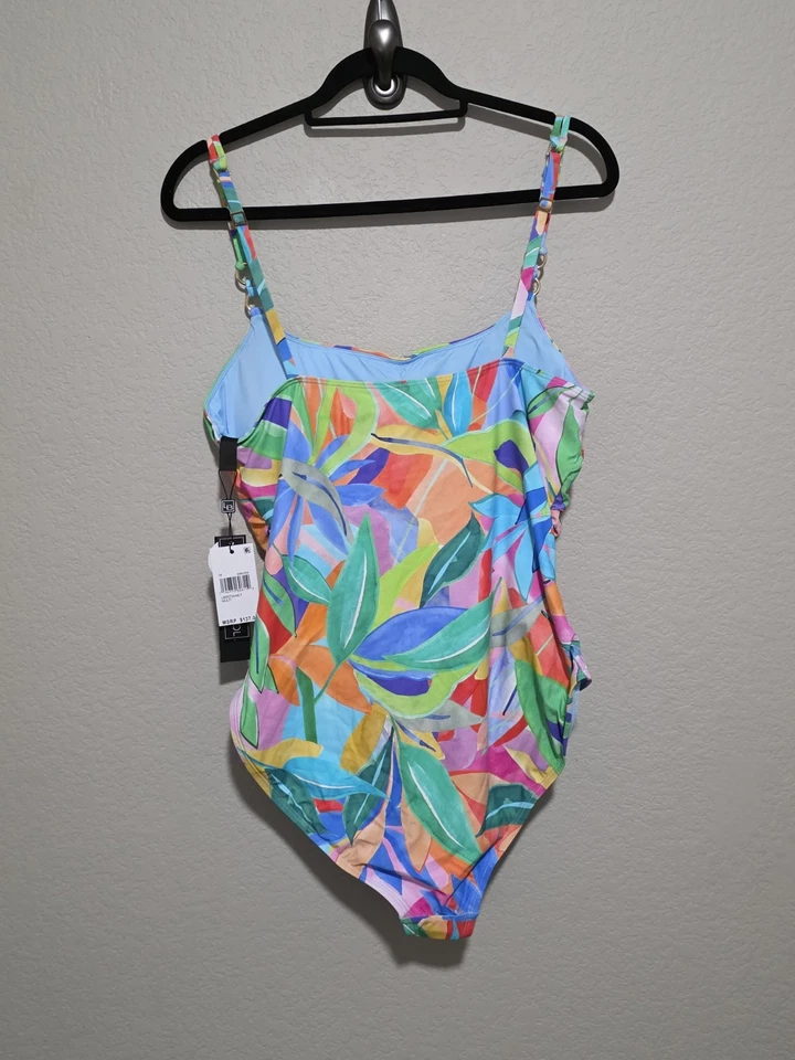 La Blanca Women's One Piece Swimsuit Lingerie Floral Swim Bathing Suit Size 16 - Image 2 of 4