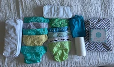 BumGenius & AlvaBaby Cloth Diapers 10 Covers + 19 Insets + Wet Bags + Liners