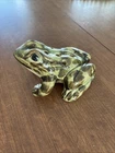 Brush McCoy Art Pottery Frog Realistic Handpainted Flower Stems Holder