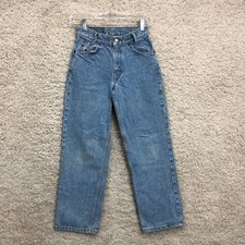 VINTAGE Levis 550 Jeans 11 Youth Blue Denim Relaxed Fit Straight Pockets Girls