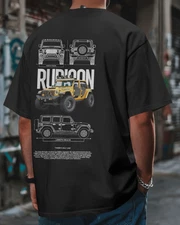 Jeep Rubicon Fan Art T-Shirt Off-Road 4x4 Wrangler Graphic Unisex Tee