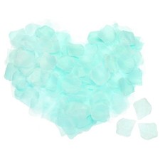 Silk Artificial Flower Rose Petals, Bright Blue Faux Flowers 2x2 Inch 1200Pcs