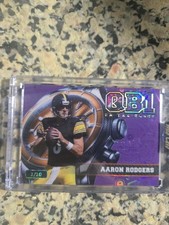 2026 Wild Card Aaron Rodgers QB1 On the Clock Purple 7/10 Football Card