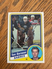1984-85 O-Pee-Chee Tom Barrasso Rookie Card RC #18. Sabres. NM.. rookie card picture