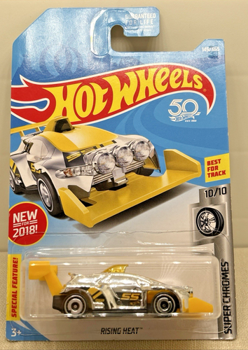 Hot Wheels Vintage 2017 Rising Heat Car Super Chromes 10/10 NOS New ...