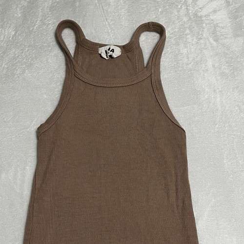 LNA Damen Tanktop mit breiten Trägern asymmetrisch Extra Small braun - Bild 2 von 11