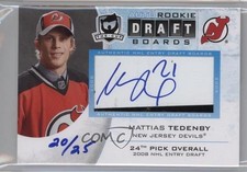 2010-11 Upper Deck The Cup Rookie Draft Boards 20/25 Mattias Tedenby Auto g0y