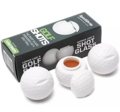 Golf Shots - Golf Ball Shaped Shot Glass, White