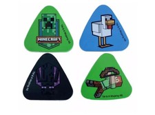 Minecraft Icon Erasers Set Pack of 4 One Size Multicoloured